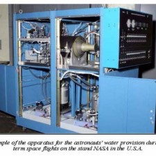 Pilot sample of the apparatus for the astronauts' water provision during long-term space flights on the stand NASA in the U.S.A.