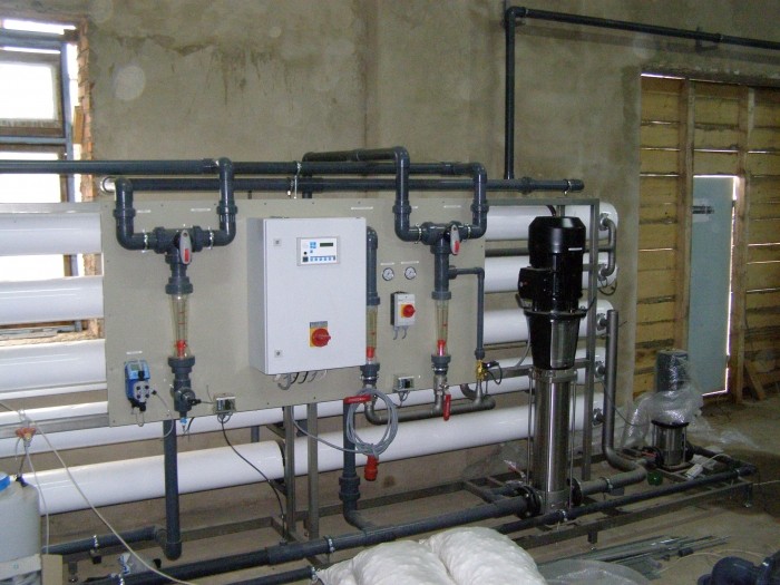 Acquisition system softened and desalinated water for the production of fruit juices, Q = 100m3 / h