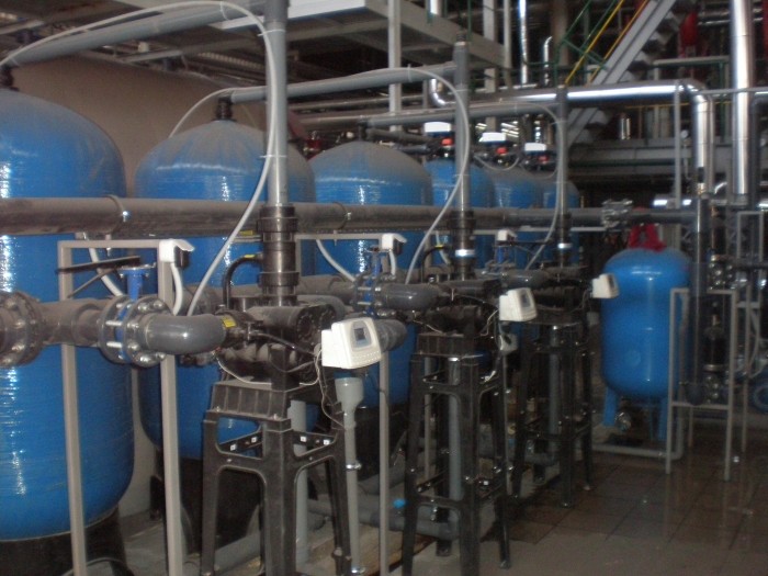 System of training make-up water for steam boilers, Q = 32 m3 / h