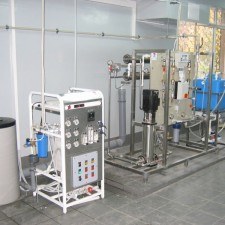 System of production, storage and distribution of purified water, Q = 240 l / h