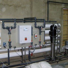 Acquisition system softened and desalinated water for the production of fruit juices, Q = 100m3 / h